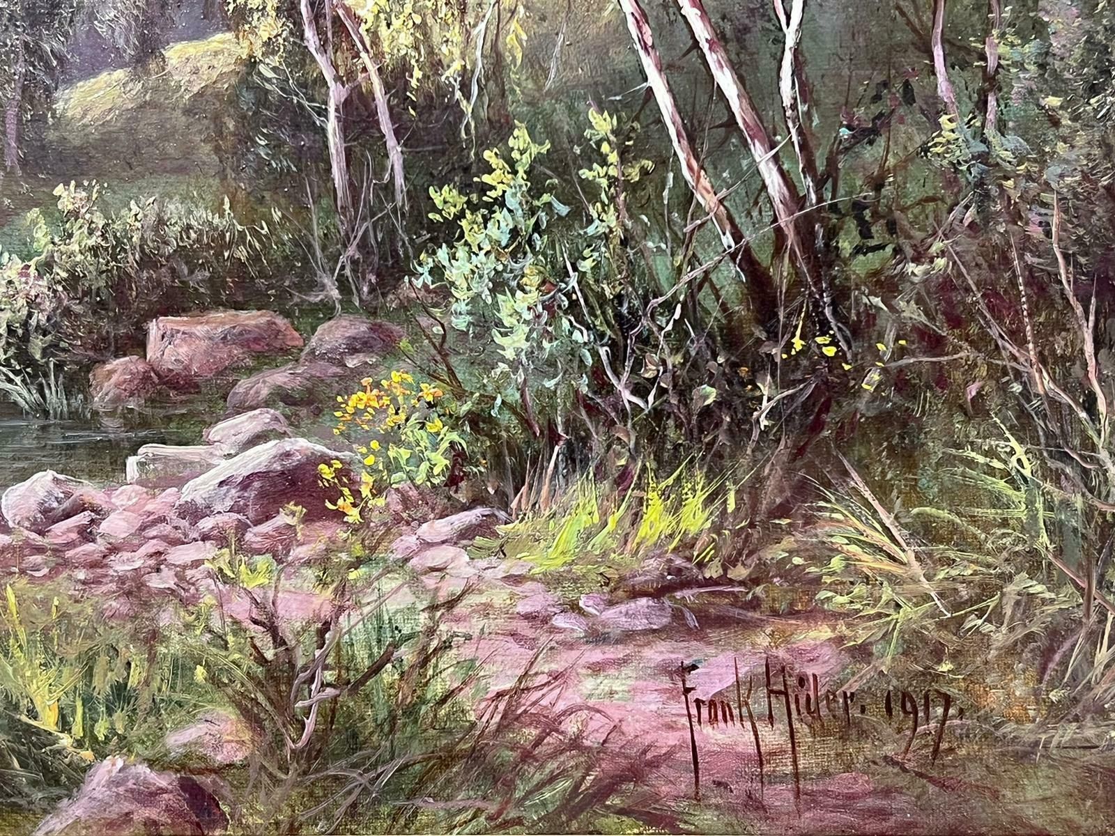 Frank Hidersummer In The Scottish Highlands Original 1917 Oil Painting Listed Artist1917 photo Art