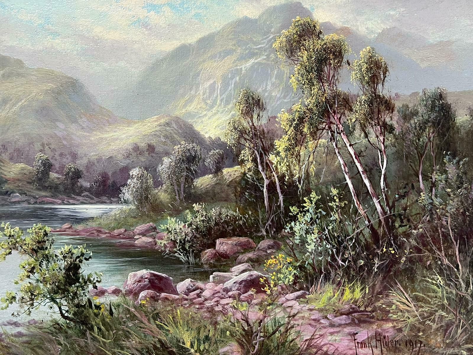 Frank Hidersummer In The Scottish Highlands Original 1917 Oil Painting Listed Artist1917 photo vinterior