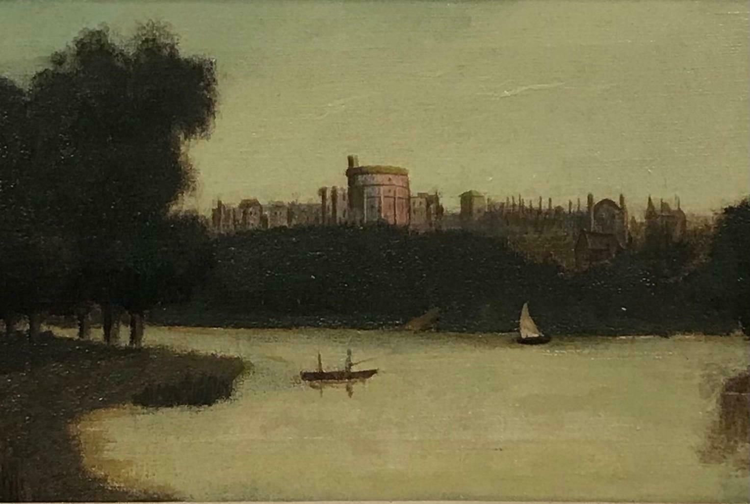 J. Lewiswindsor Castle From The River Thames, Signed Victorian Oil Painting, Framed19th Century photo furniture