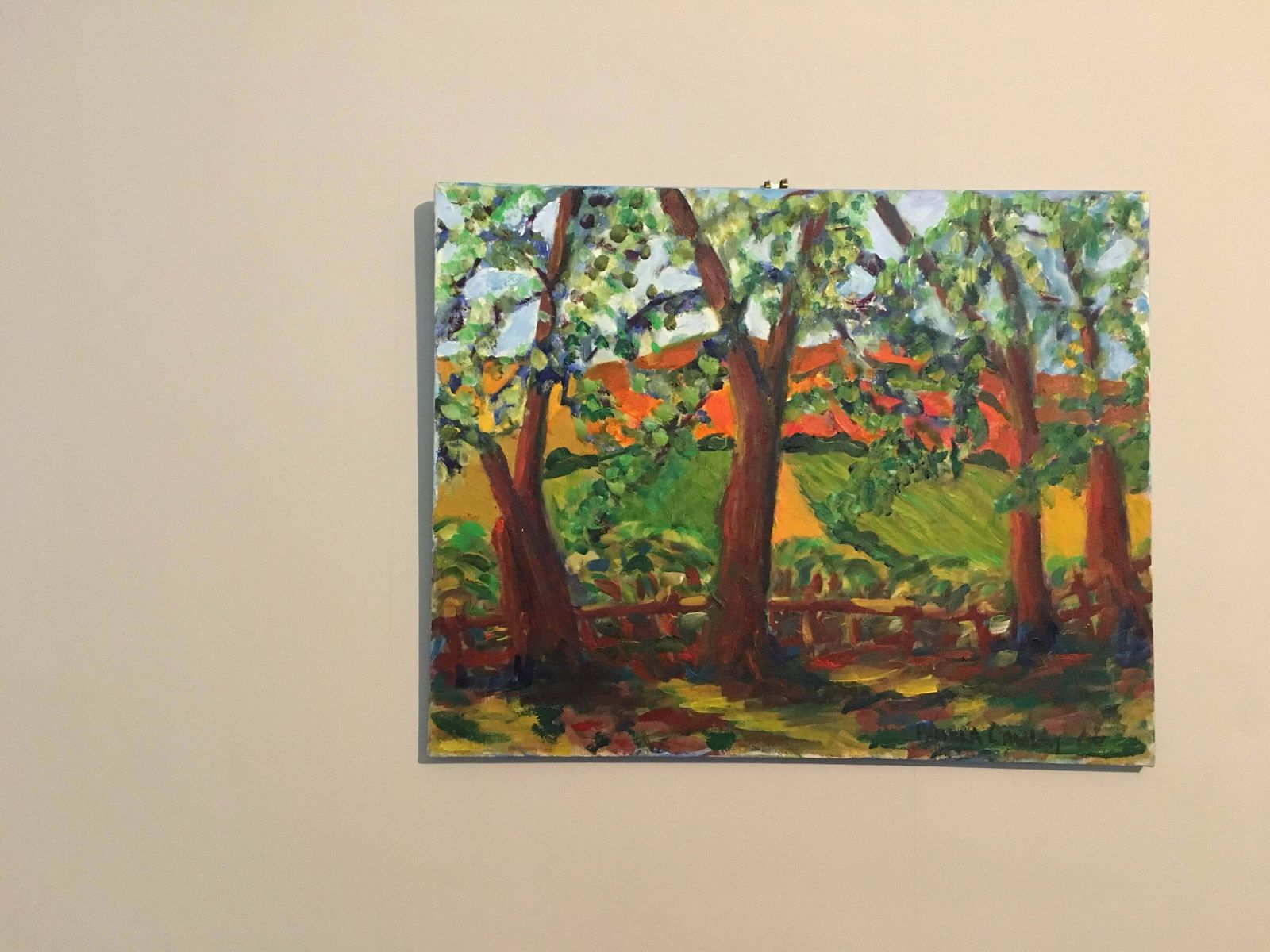Pamela Cawleyautumnal Countryside Landscape, Impressionist, Signed Huge Oil Paintingc.2000 photo furniture