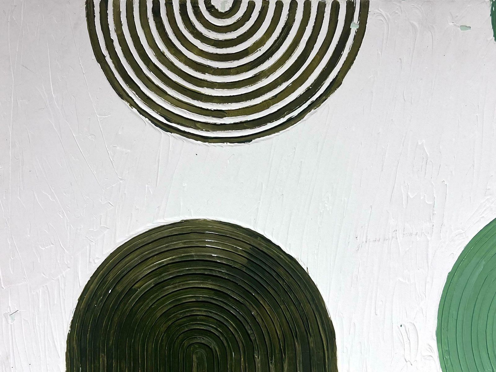 French Schoolcontemporary French Abstract Painting Thick Spirals And Circular Shapes Huge Oil photo furniture