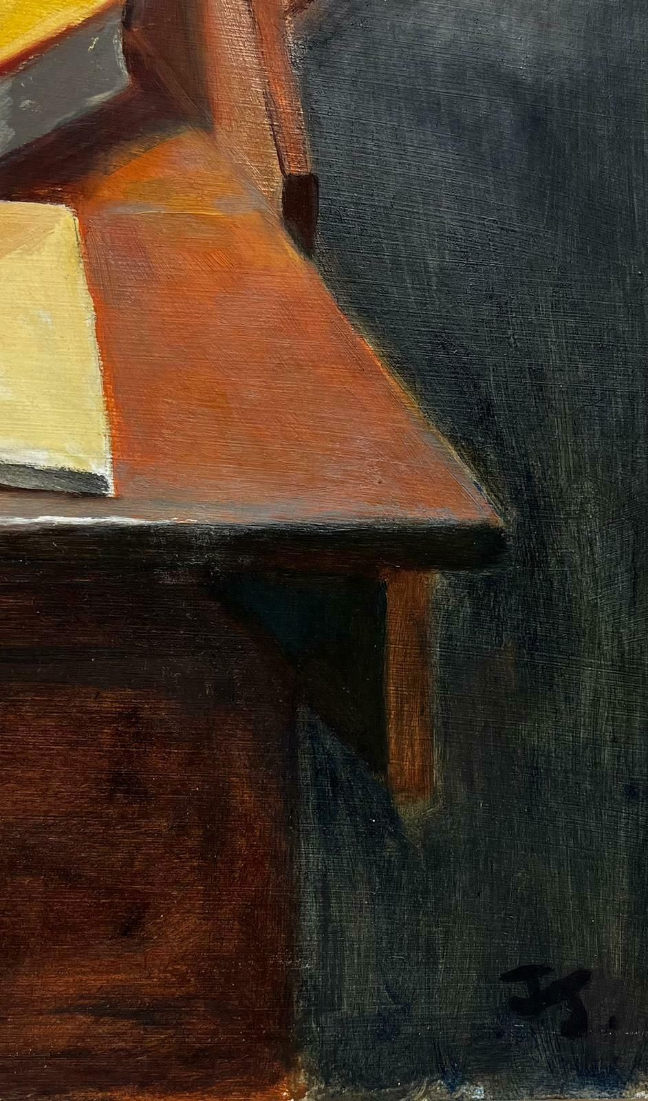 Jill Jacksoninterior Scene Still Life Of Writing Desk Bureau With Table Lamp Glow photo 664.0