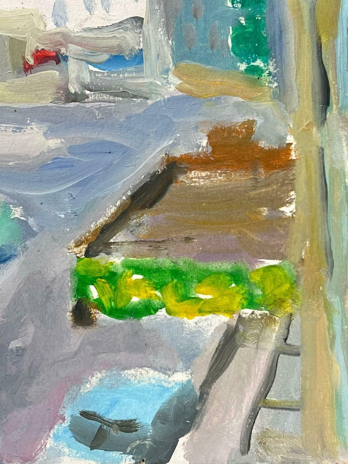 Suzanne Dinkes20th Century French Post Impressionist Oil Village Street Scene In France1950's photo furniture
