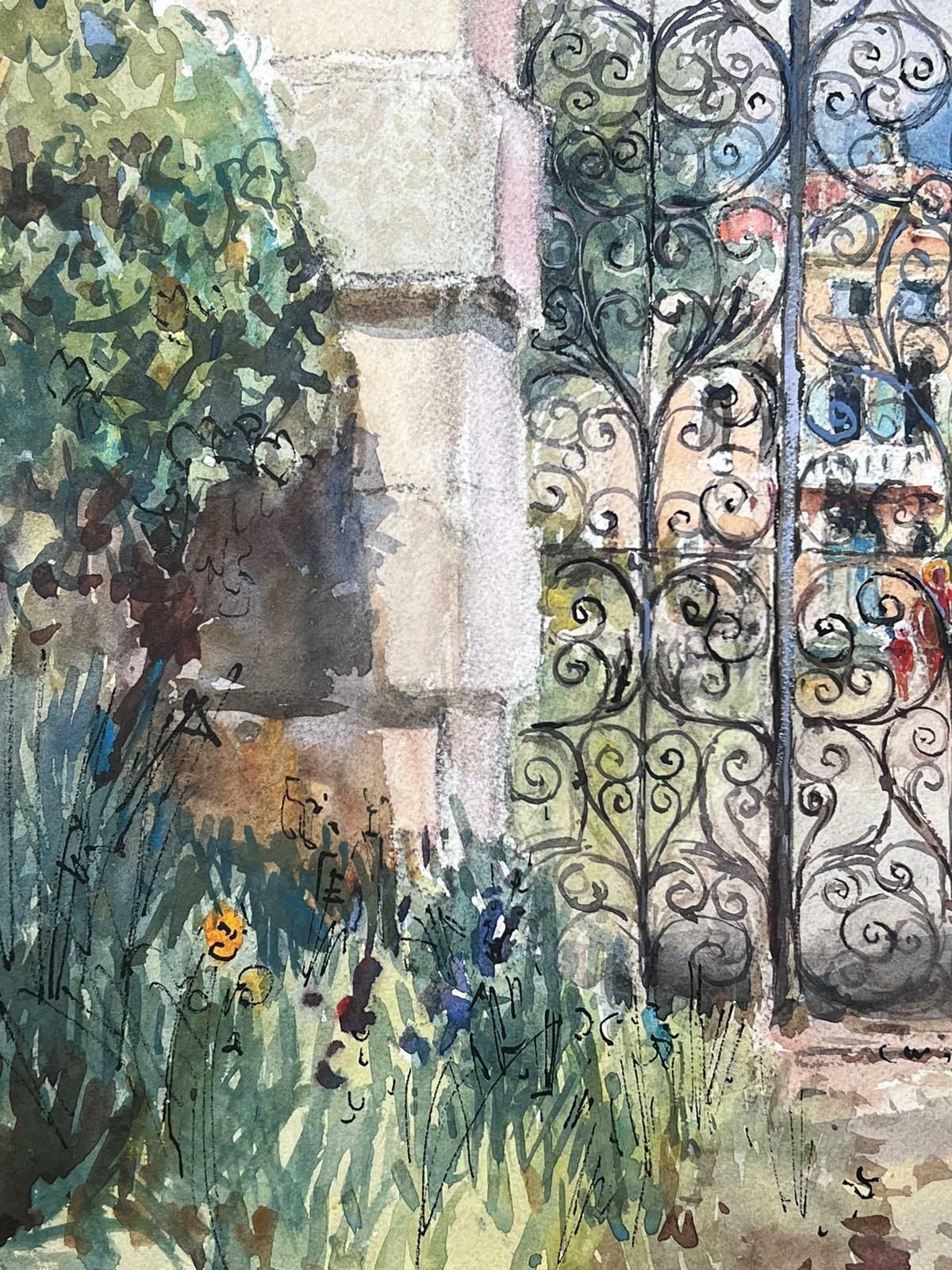 Jean Laforguechateau Park Gates & Gardens Mid 20th Century French Impressionist Painting photo 608.0