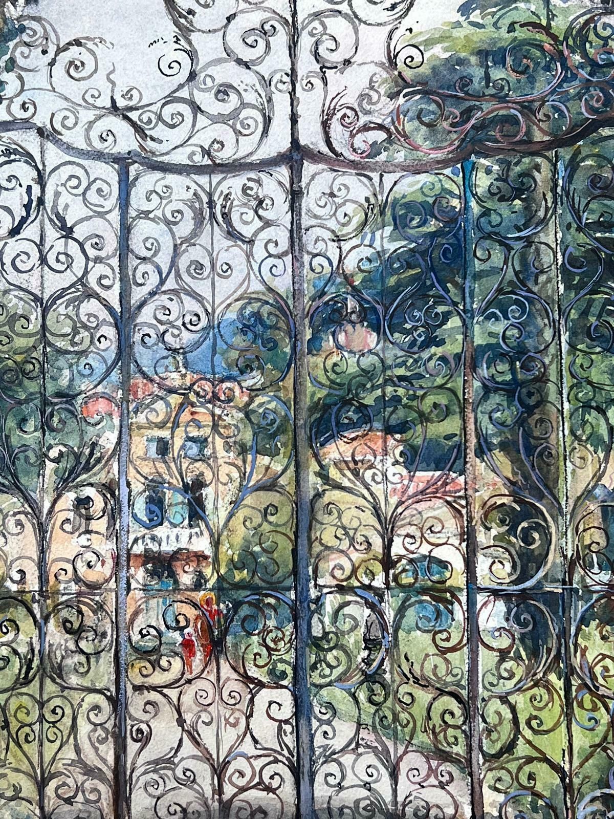 Jean Laforguechateau Park Gates & Gardens Mid 20th Century French Impressionist Painting photo buy