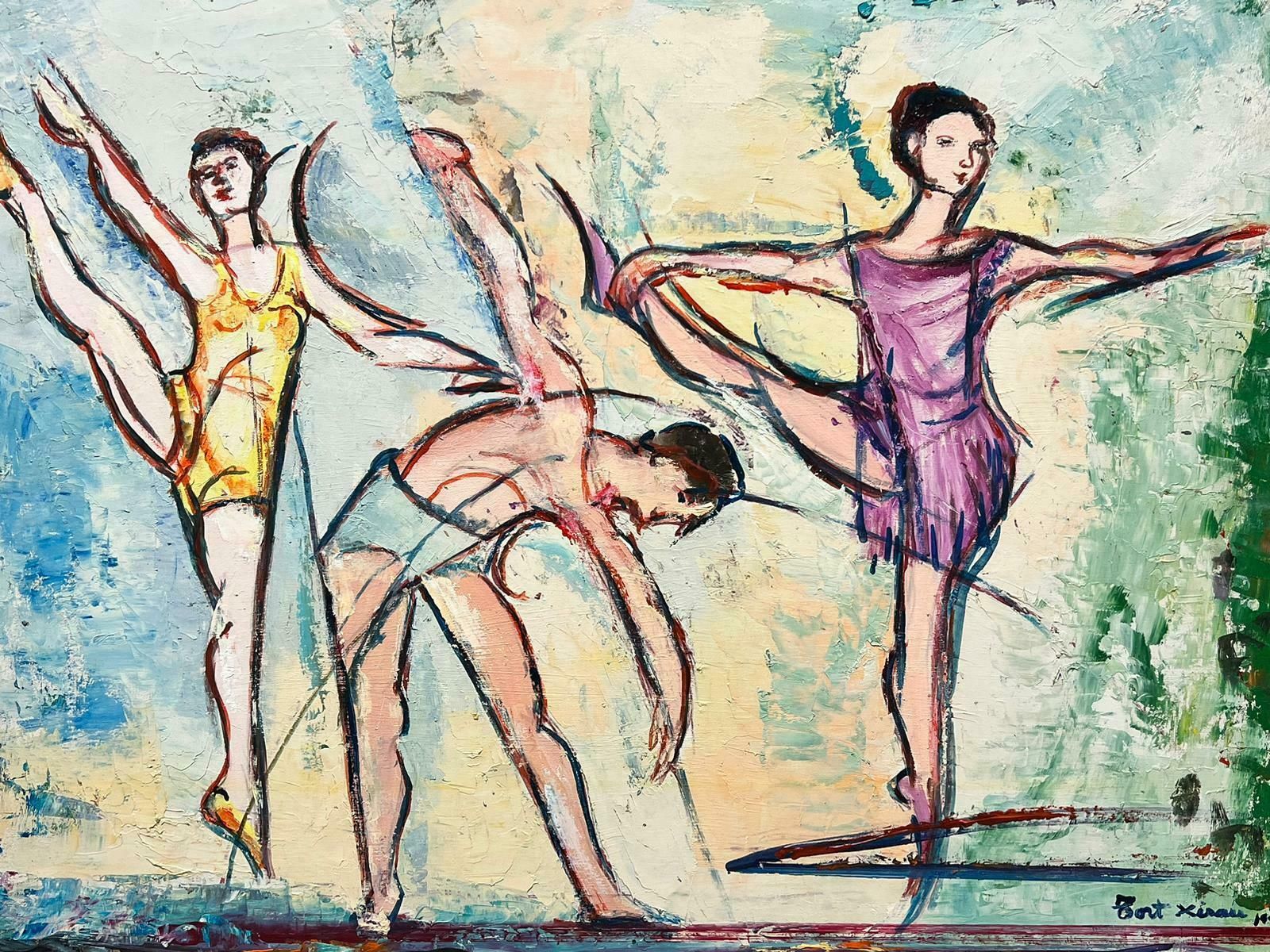 Maria Tort Xiraularge Spanish Expressive Oil Painting Ballerina Dancers Stretching photo 868.0