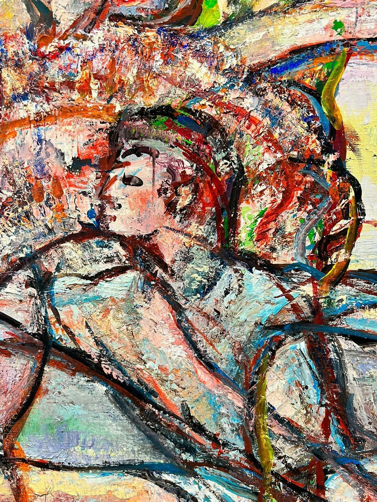 Maria Tort Xiraumale Ballerina Figures Dancing And Stretching Spanish Modernist Oil Painting photo buy