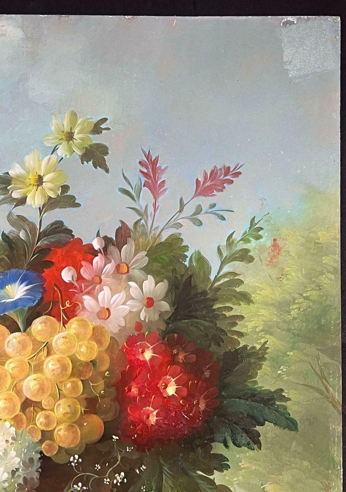 Thomas Webstervery Large Profusion Of Flowers Classical Still Life Stone Urn Oil Painting1990's photo vinterior