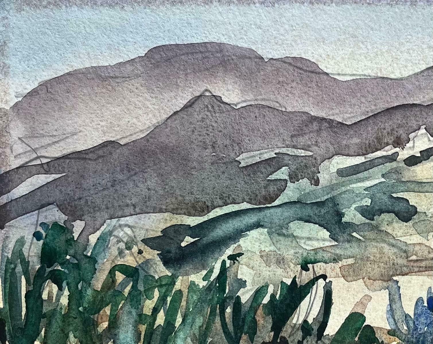 Maurice Mazeiliefrench Impressionist Watercolor Of A Mountainous Landscape20th Century photo vinterior