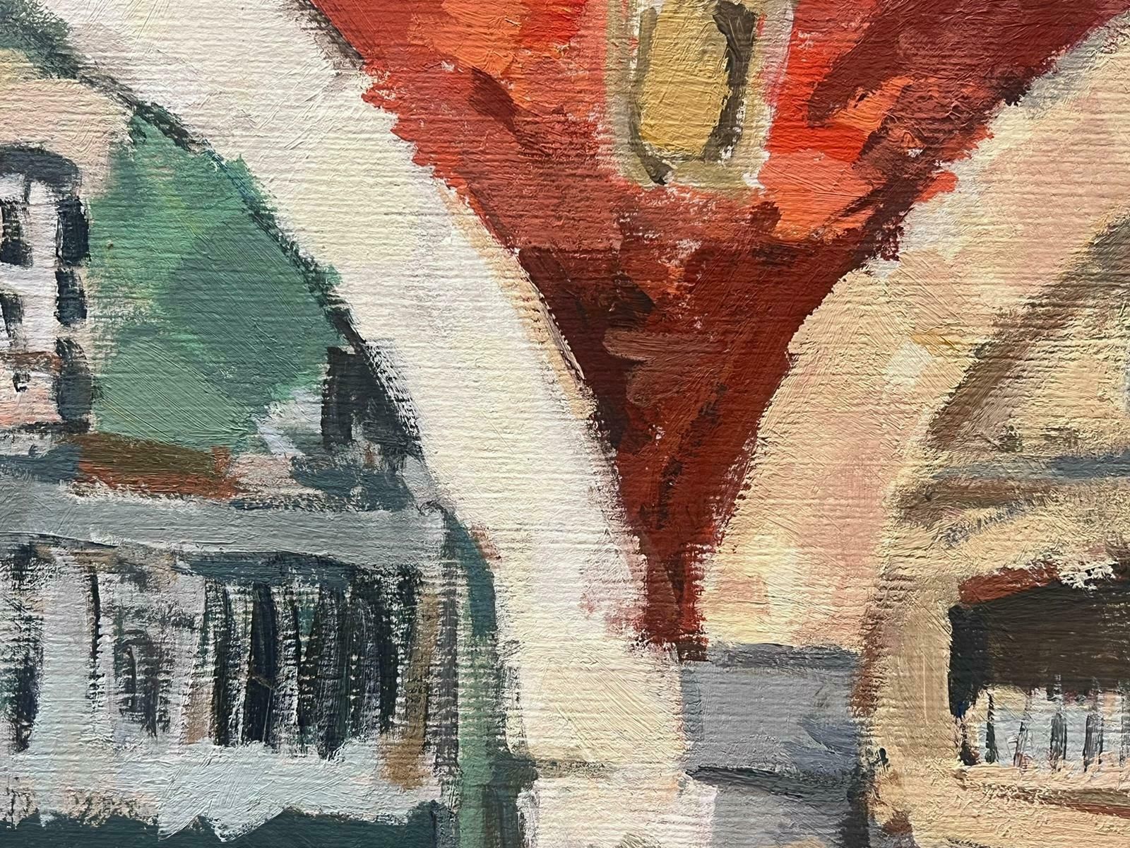 Elisabeth Hahn20th Century German Modernist Oil Painting Town Brick Arch Ways20th Century photo furniture