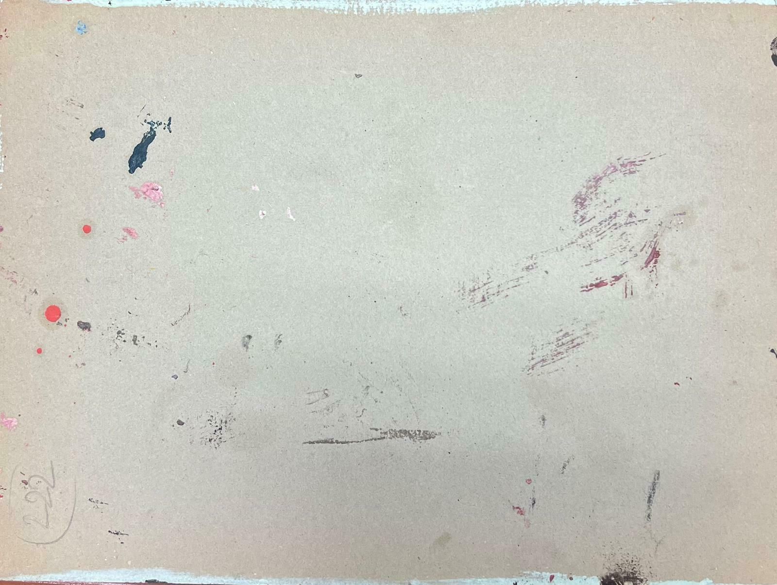 Elisabeth Hahn20th Century German Modernist Oil Painting Pink And Blue Abstract 20th Century photo 485.0