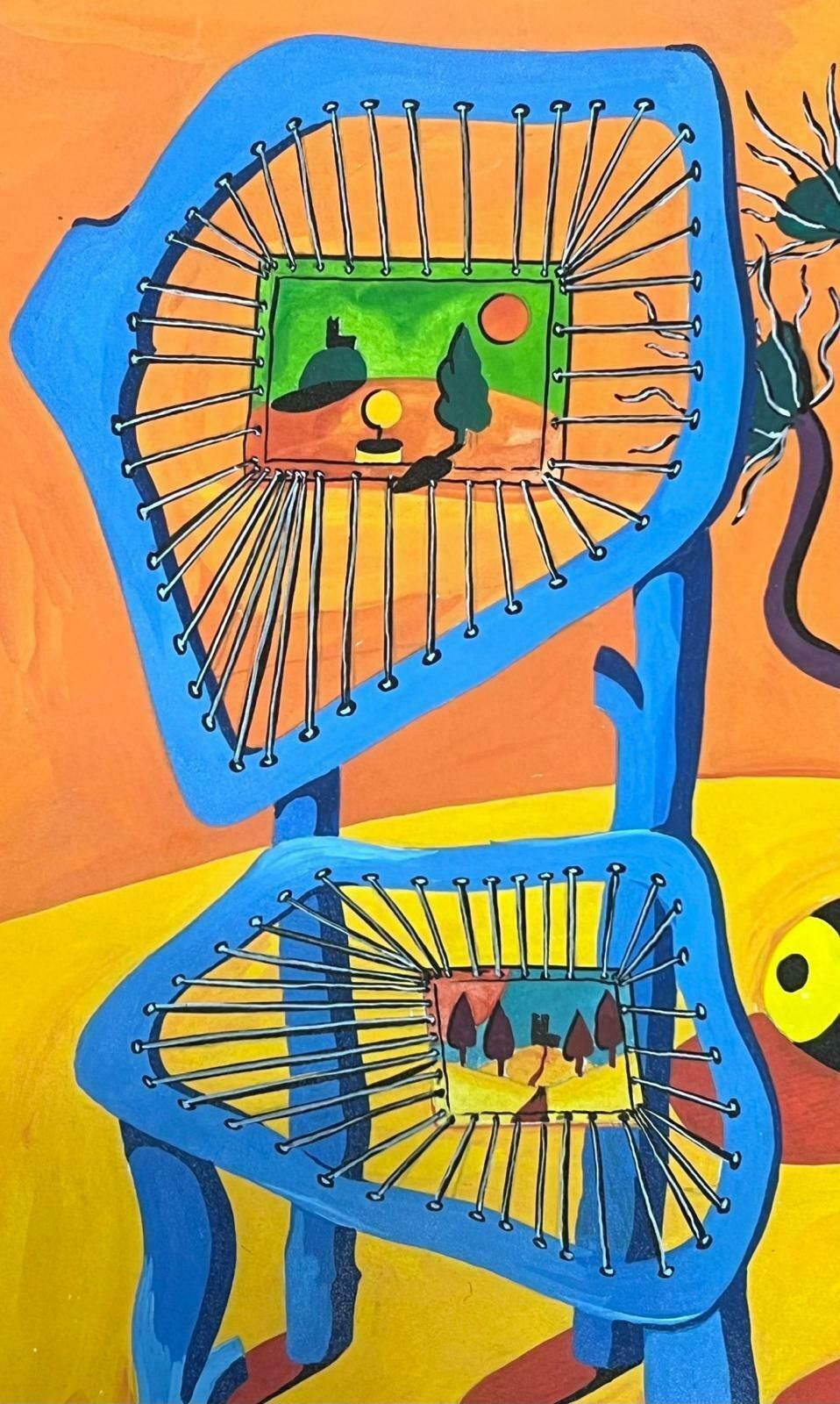 Sally Vaughancontemporary British Abstract Original Painting Fantasy Web Screen Landscape1990