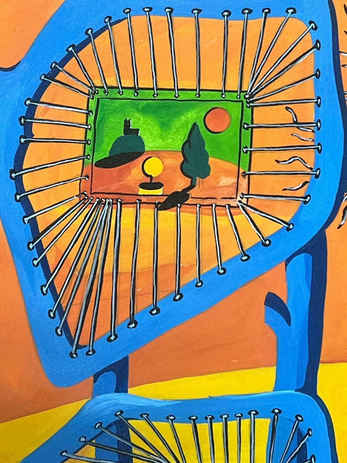 Sally Vaughancontemporary British Abstract Original Painting Fantasy Web Screen Landscape1990 photo furniture