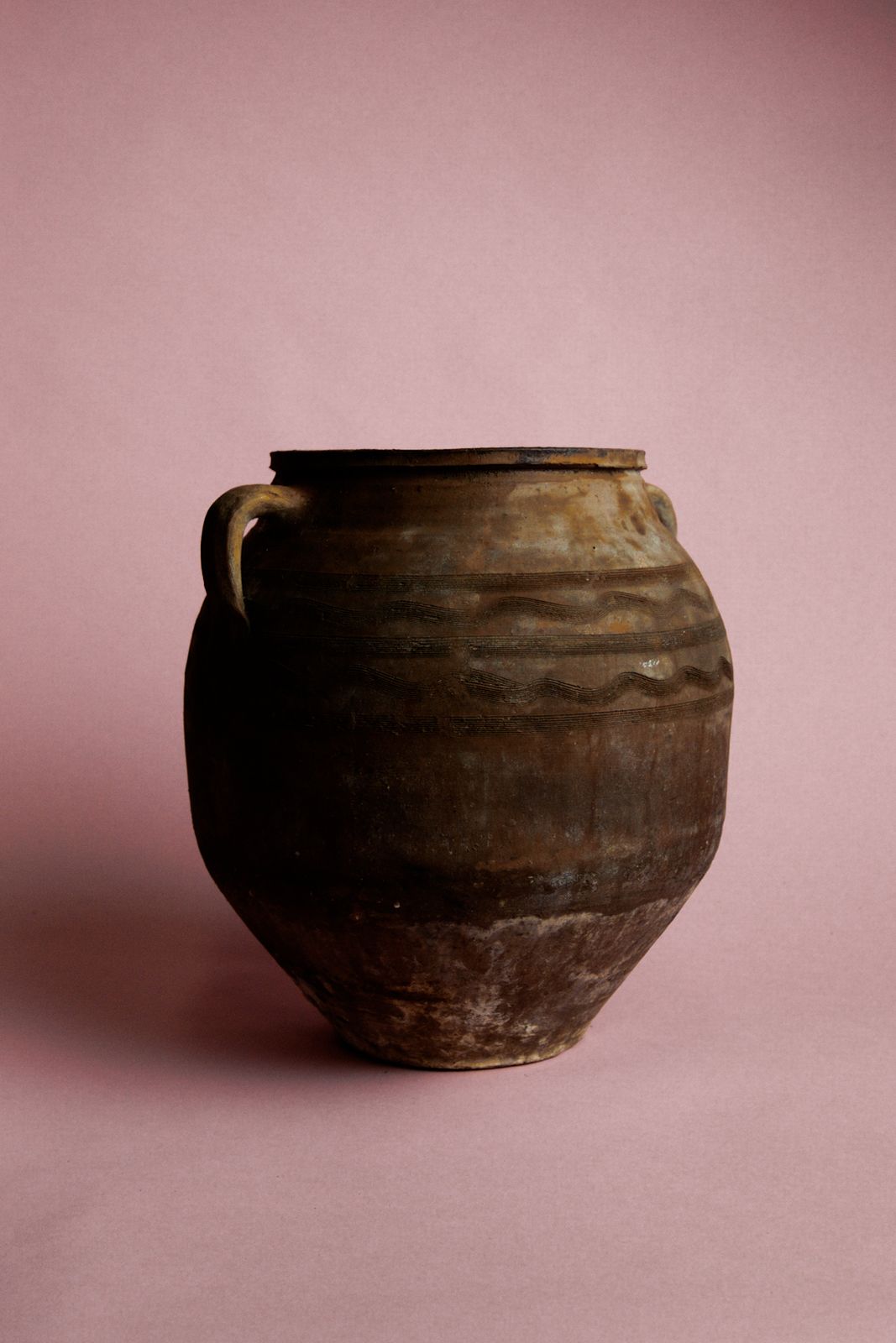 Earthy Brown Handled Turkish Pot For Rustic And Mediterranean Interiors photo vinterior