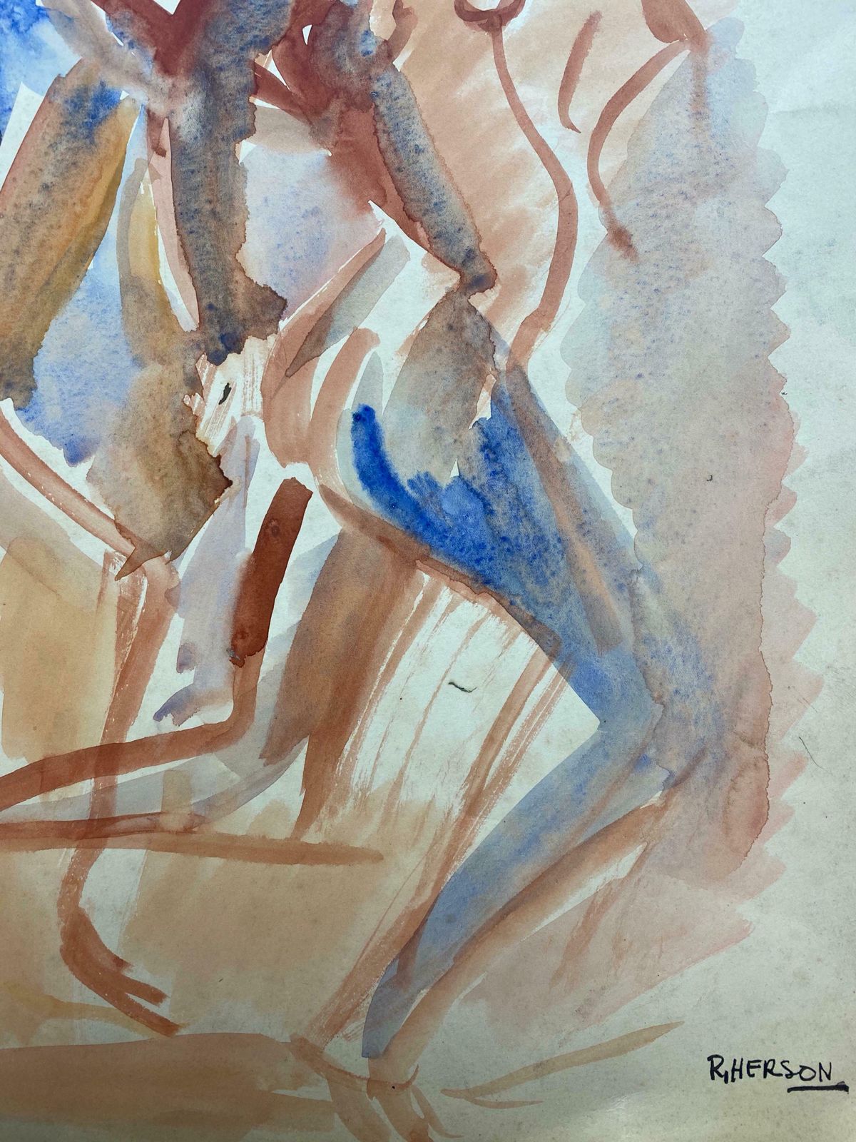 Roger Hersonfrench Cubist Abstract Painting   Picasso Influence   Signedcirca 1980's photo vinterior