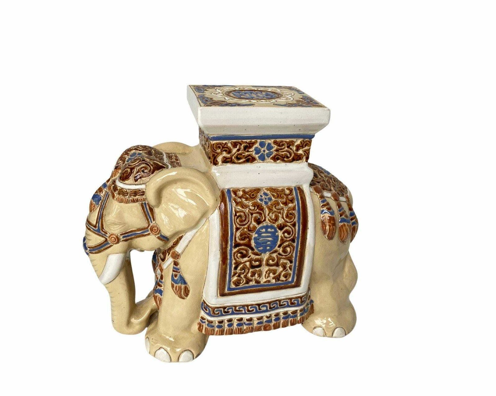 Ceramic Elephant Statue | Plant Stand | 1pcs photo vintage