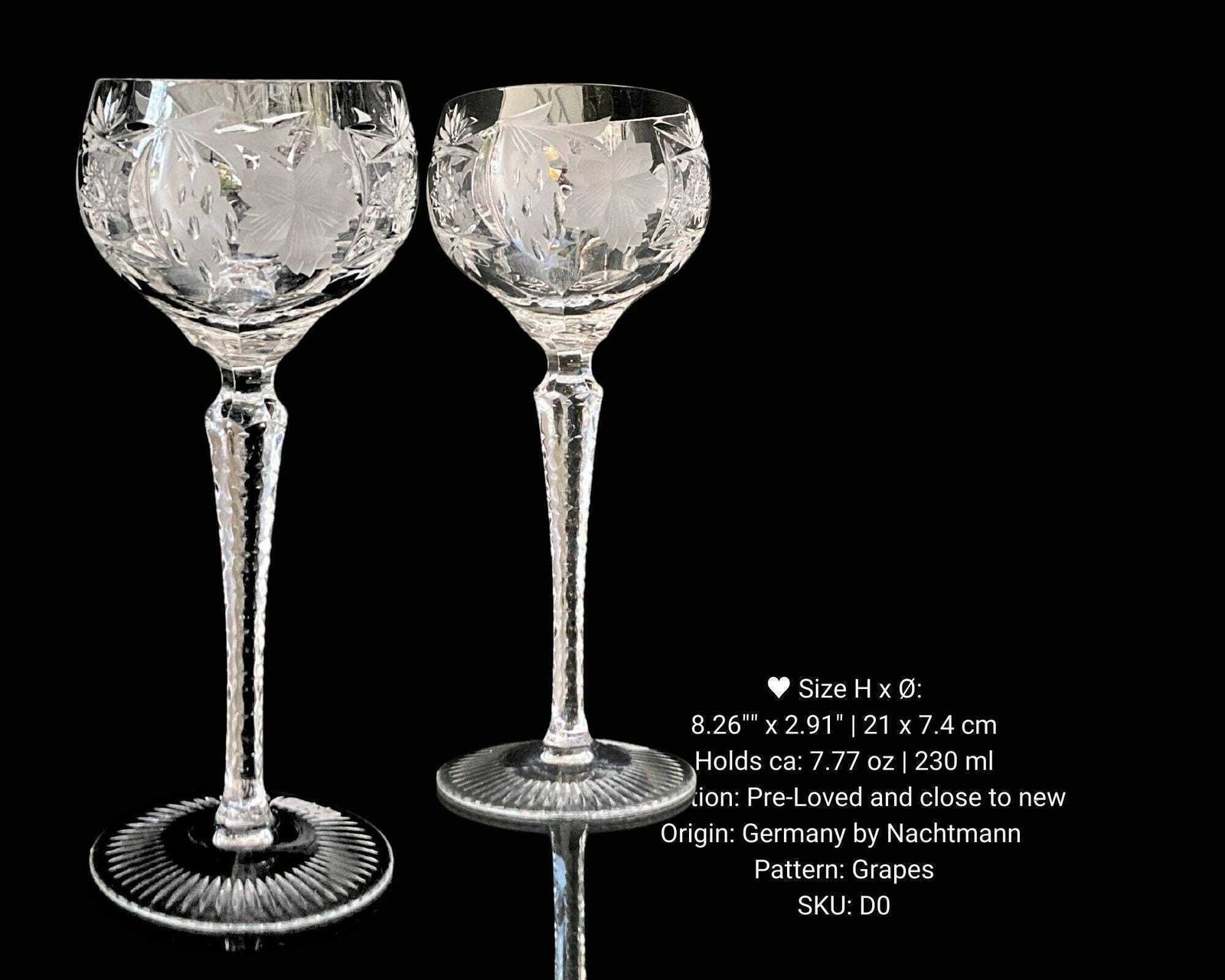 Crystal Cut Wine Glasses | 11pcs | Nachtmann Grapes photo vintage