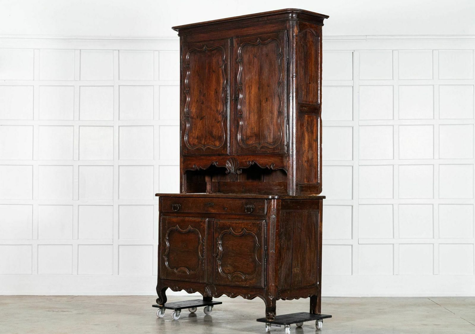 Large 19thc French Oak & Chestnut Buffet Deux Corps photo 5463.0