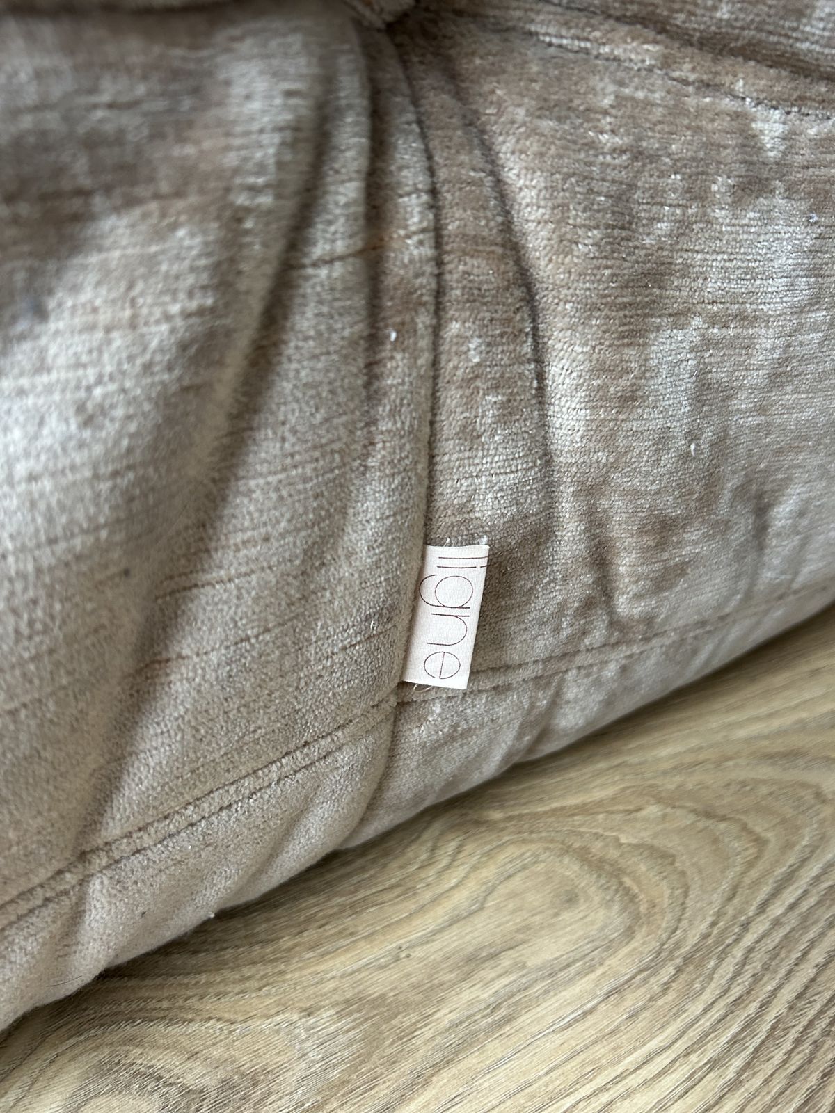 Ligne Roset Michel Ducaroy Beige Togo Corner Seat photo for sale