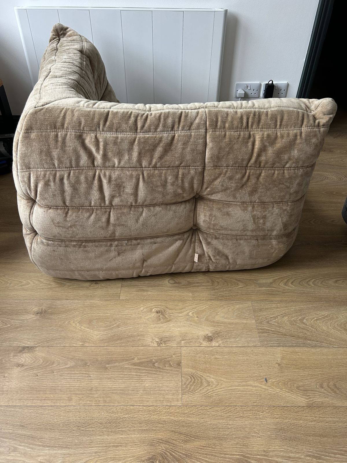 Ligne Roset Michel Ducaroy Beige Togo Corner Seat photo vintage