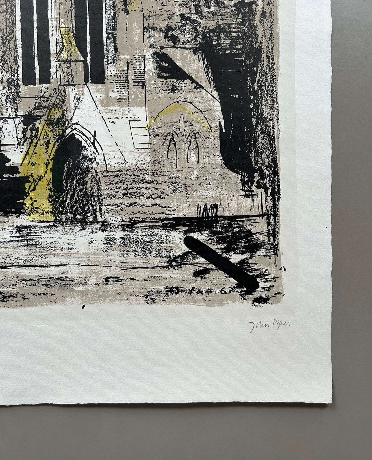 John Piper Limited Edition Signed Lithograph Of St Matthias Church photo vintage