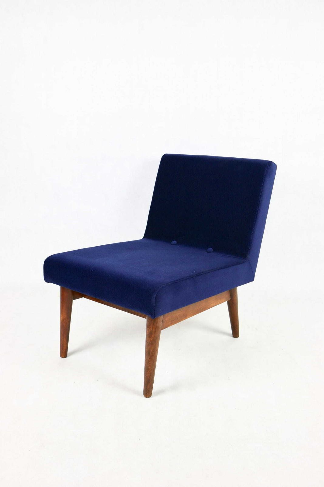 photo vinterior Loft Armchair 70's Vintage Navy Blue Velvet Jade Velvet
