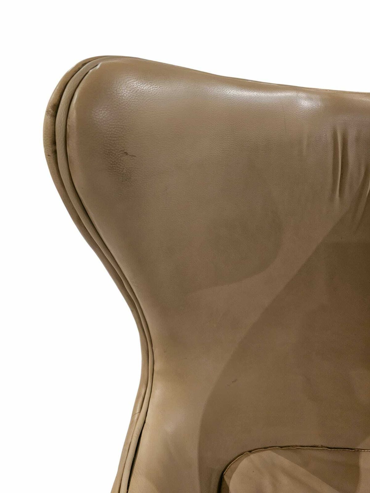Vintage Leather Egg Chair – Inspired By Arne Jacobsen photo for sale