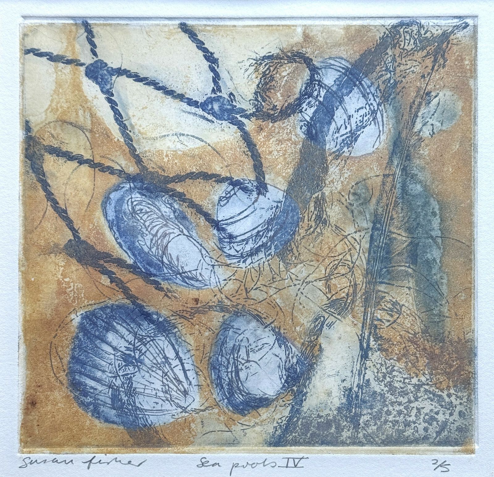 Sea Pools IV Original Limited Edition Signed Etching By Susan Fisher photo for sale
