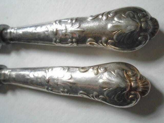 photo furniture 2 Antique Silver Plated Blunt Round Nose Knives, Hollow Butter Knives 10 Inch, Carrington And Co. Ltd, London