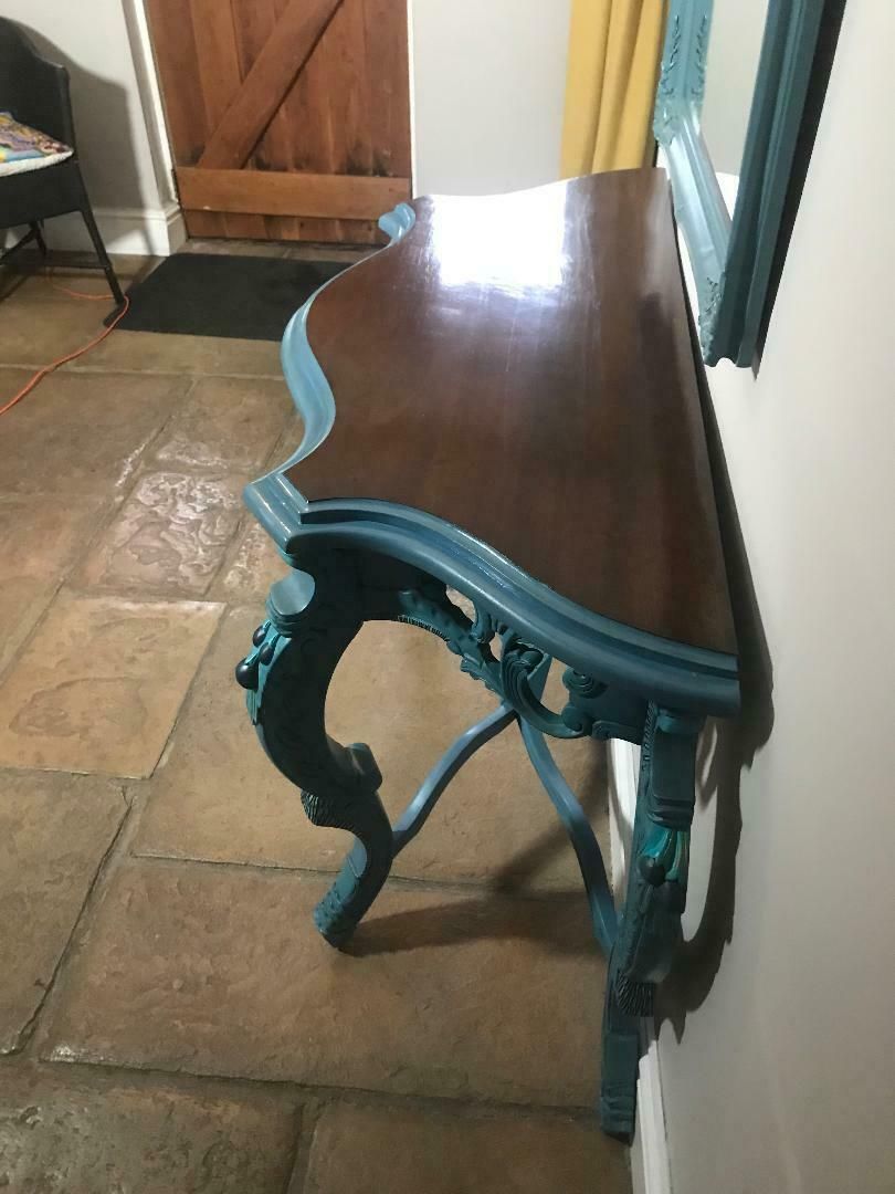 Mid Century Rococo Style Hand Painted Console photo vinterior