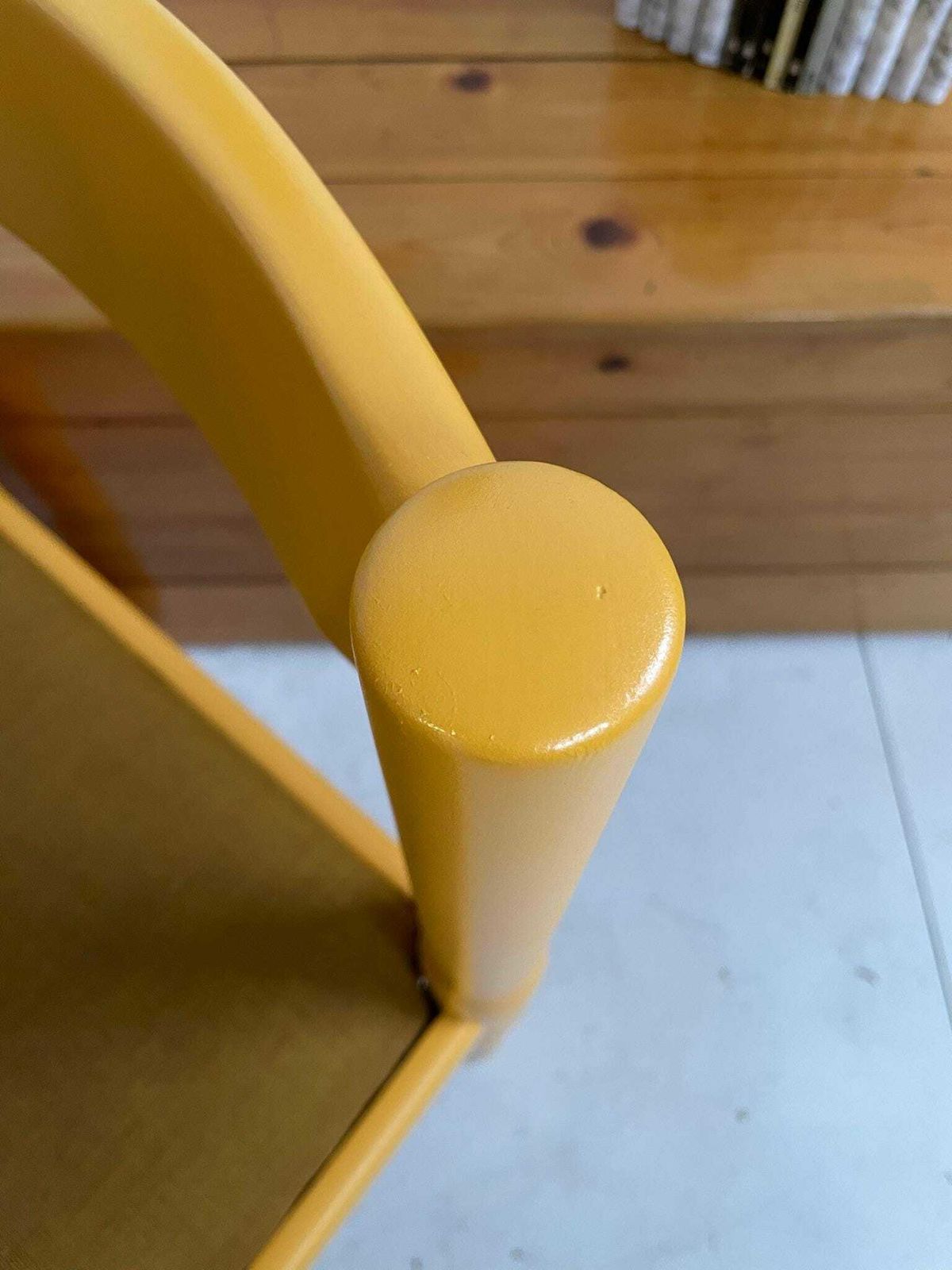 Vico Magistretti Carimate Dining Chair Painted In Marigold Yellow With Mustard Kvadrat Fabric Seat photo vinterior