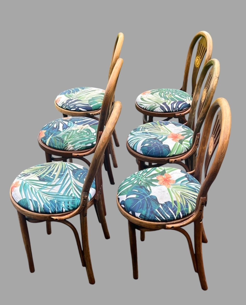 A Set Of Six Bentwood Beechwood Chairs photo Furniture