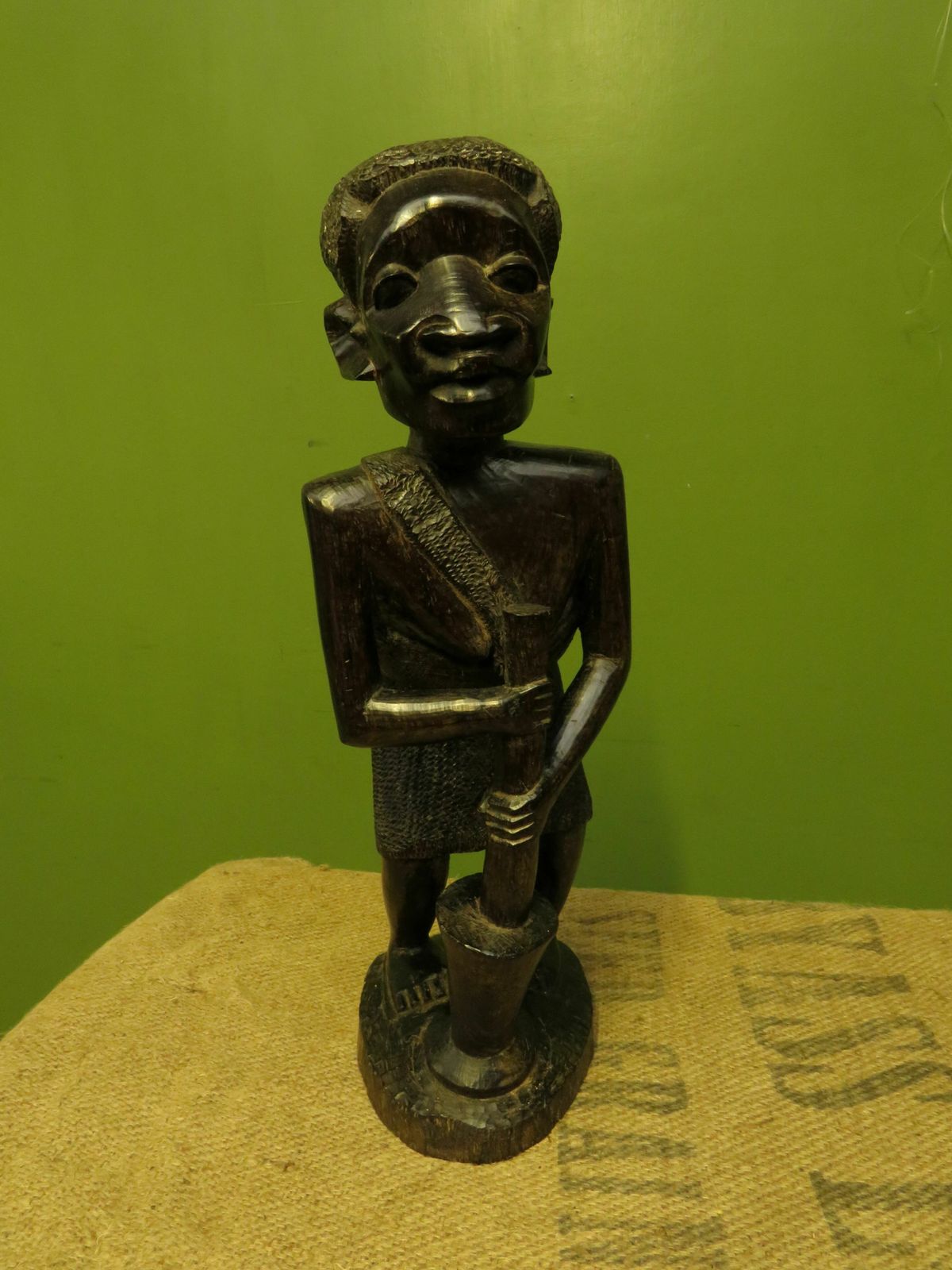 African Carved Ebony Figure Of Mother & Child photo vinterior