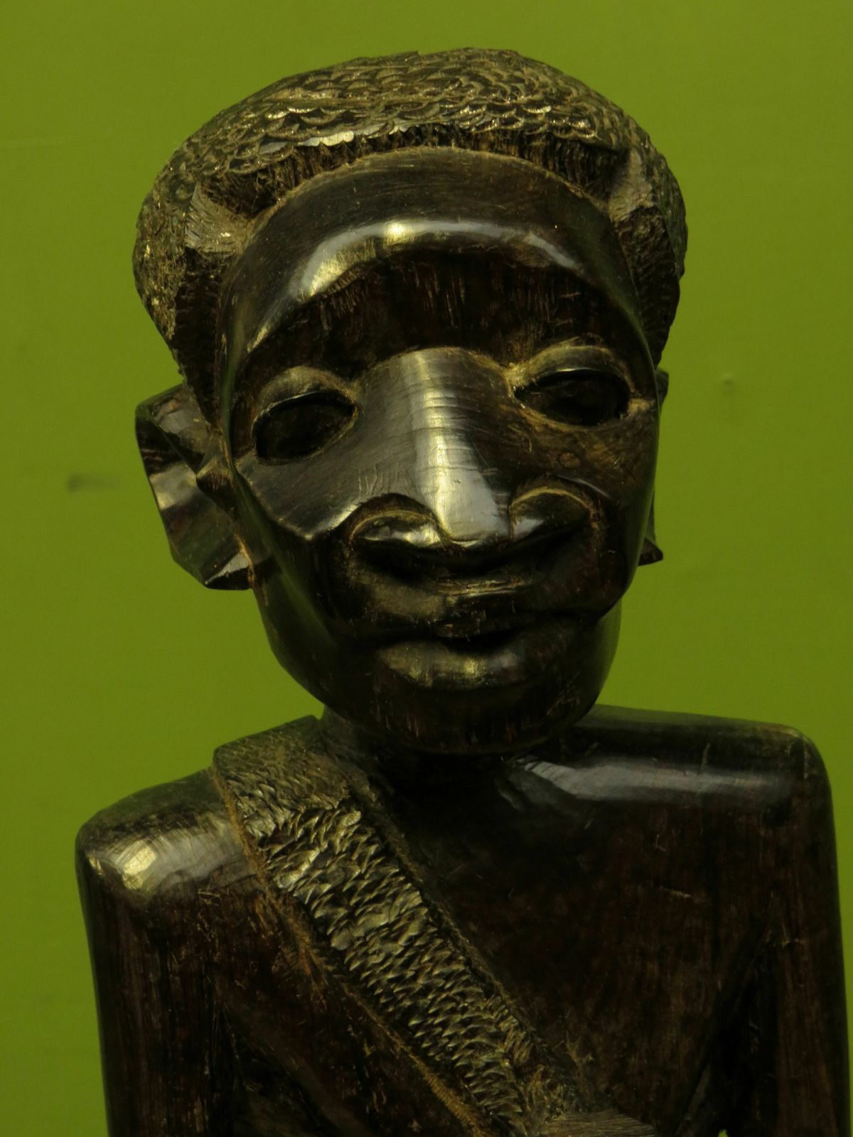 Art African Carved Ebony Figure Of Mother & Child photo