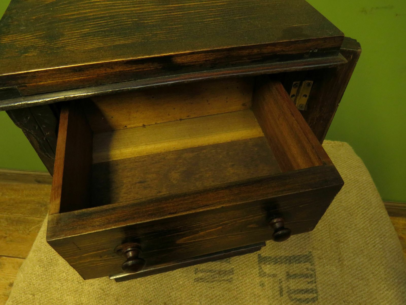 Antique Miniature Apprentice Piece Wellington Chest photo vinterior