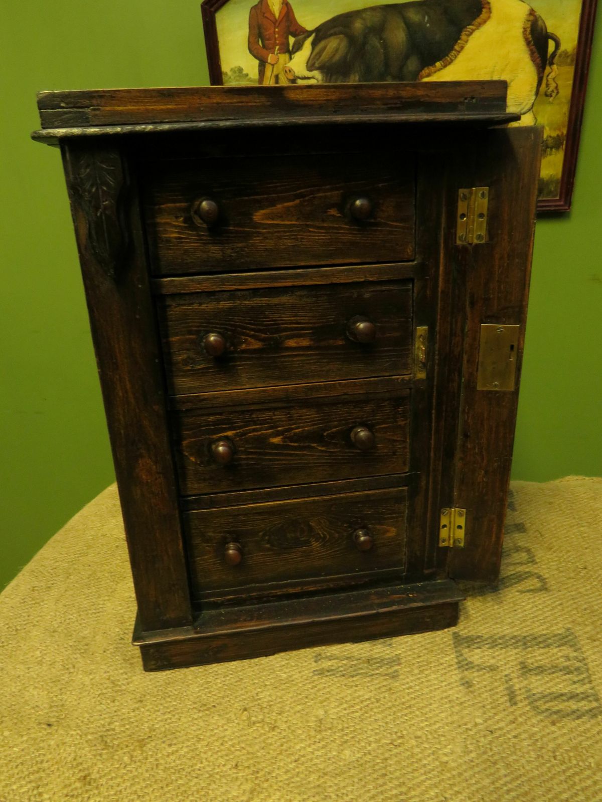 photo for sale Antique Miniature Apprentice Piece Wellington Chest