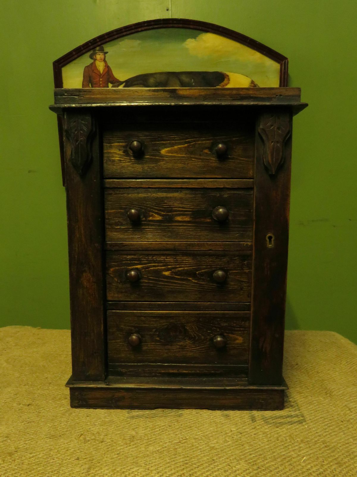photo buy Antique Miniature Apprentice Piece Wellington Chest