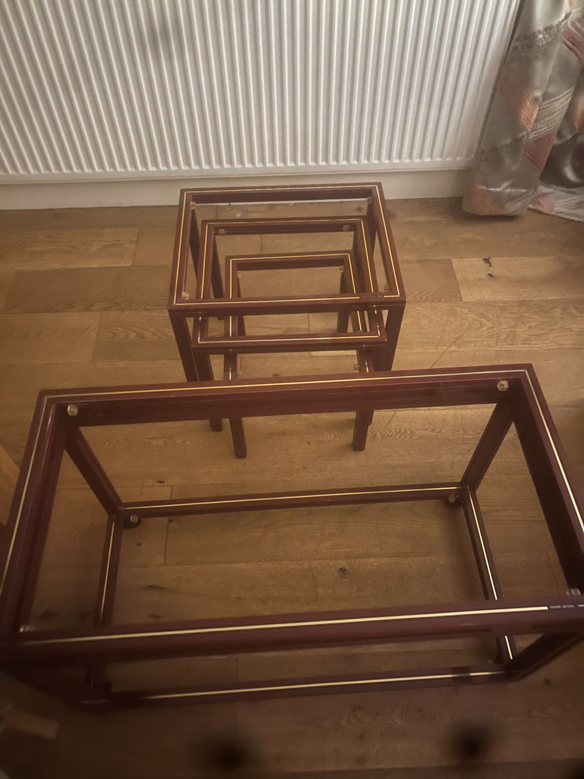 Pierre Vandel Nest Of Three Tables +Matching Coffee Table Rare Together. photo for sale