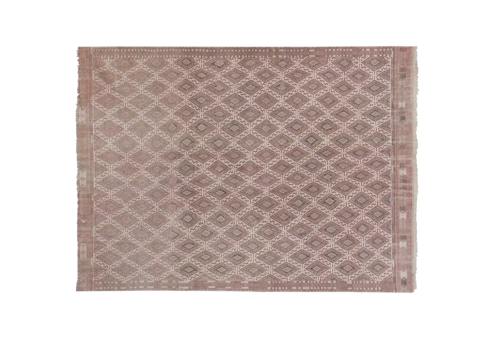 Vintage Embroided Jajim Kilim Rug 5'5'' X 7'8'' photo furniture