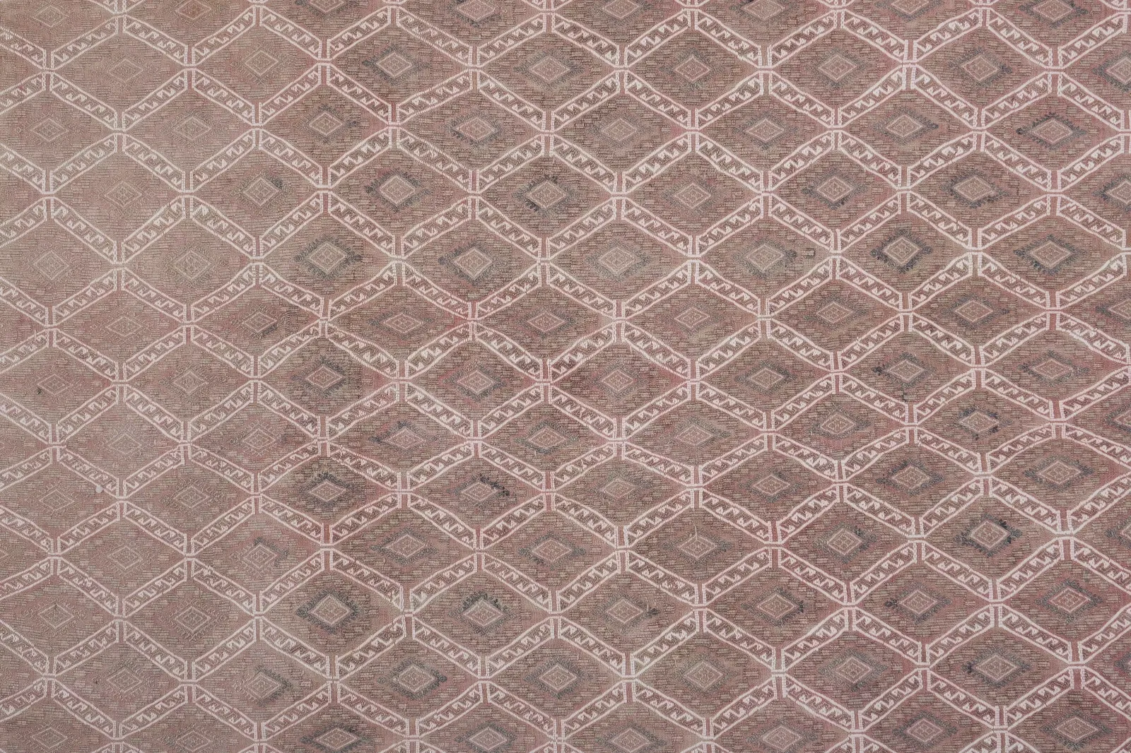 Vintage Embroided Jajim Kilim Rug 5'5'' X 7'8'' photo vinterior
