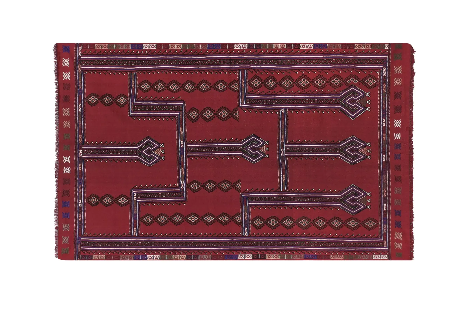 Kilim Cicim Embroidered Karapinar 4'7'' X 7'9'' photo furniture
