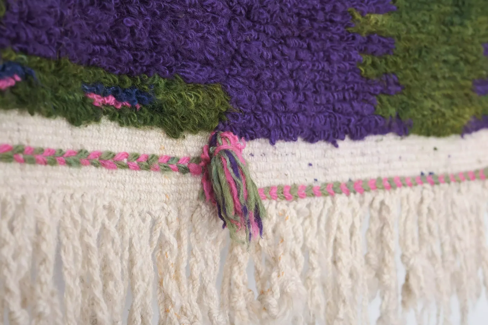 photo furniture 1960s Vintage Organic Wool Turkish Tulu Rug 3'9" X 4'7"