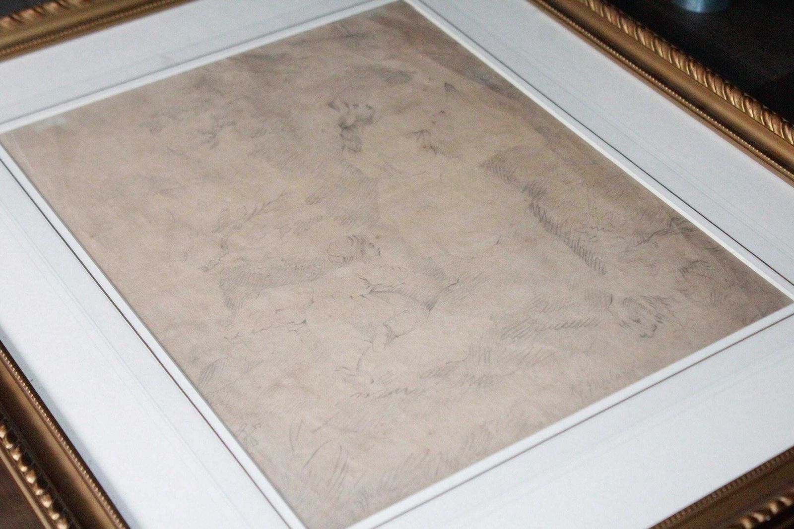 Original Pencil Sketch By George Morland 1793. Wall Art. photo furniture