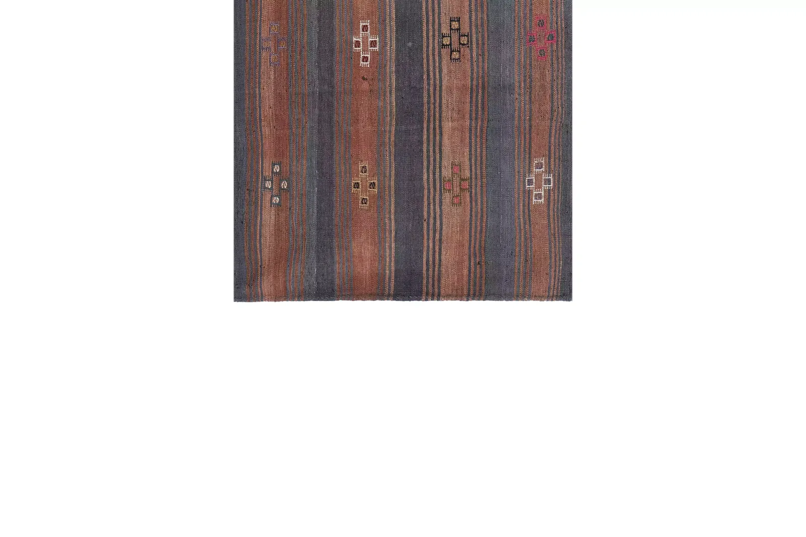 Turkish Striped Cotton Kilim 3'9'' X 9'4'' photo for sale