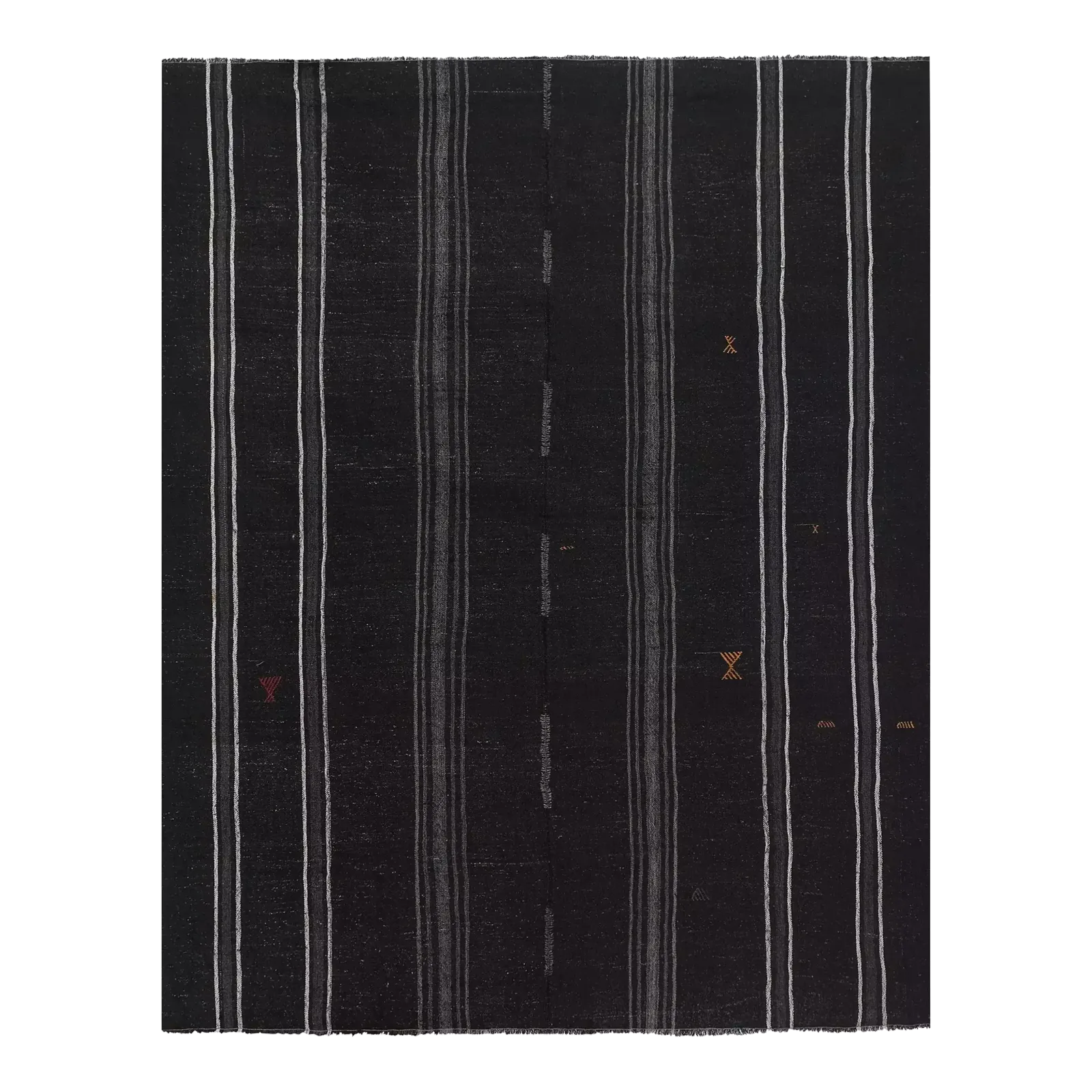 1970s Vintage Nomadic Goat Hair Kilim Rug 8'4" X 10'6"