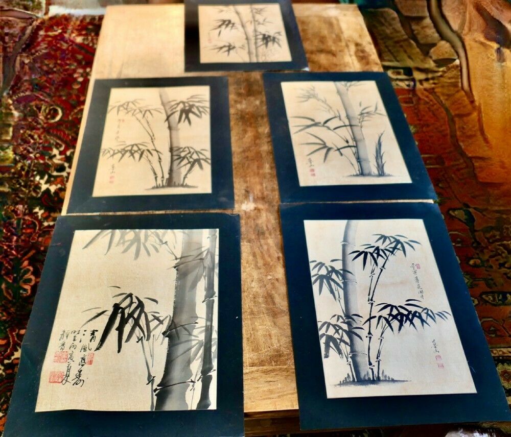 Vintage Bamboo Japanese Art, Wall Art