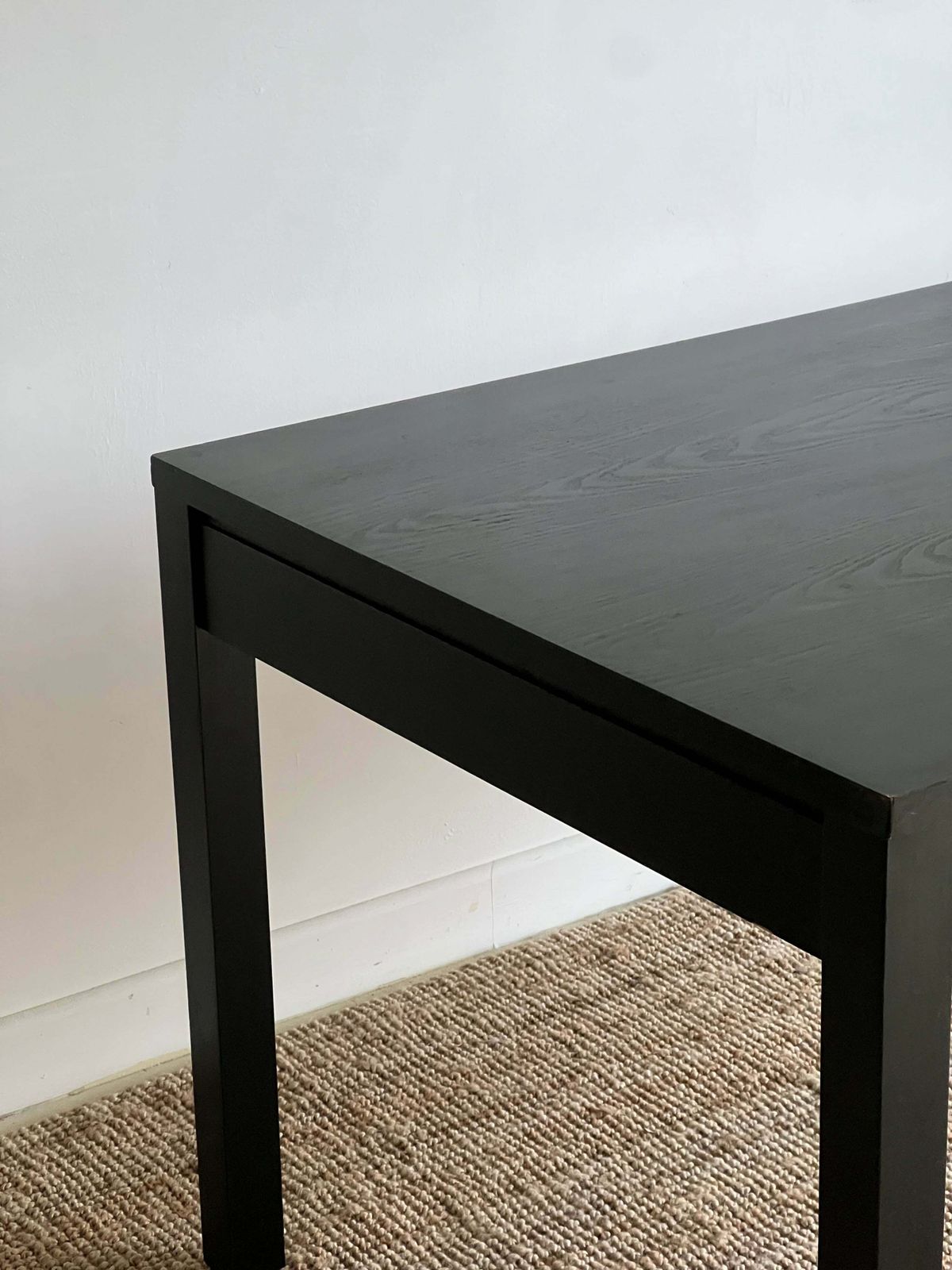 Black Italian Dining Table, Boho photo Furniture