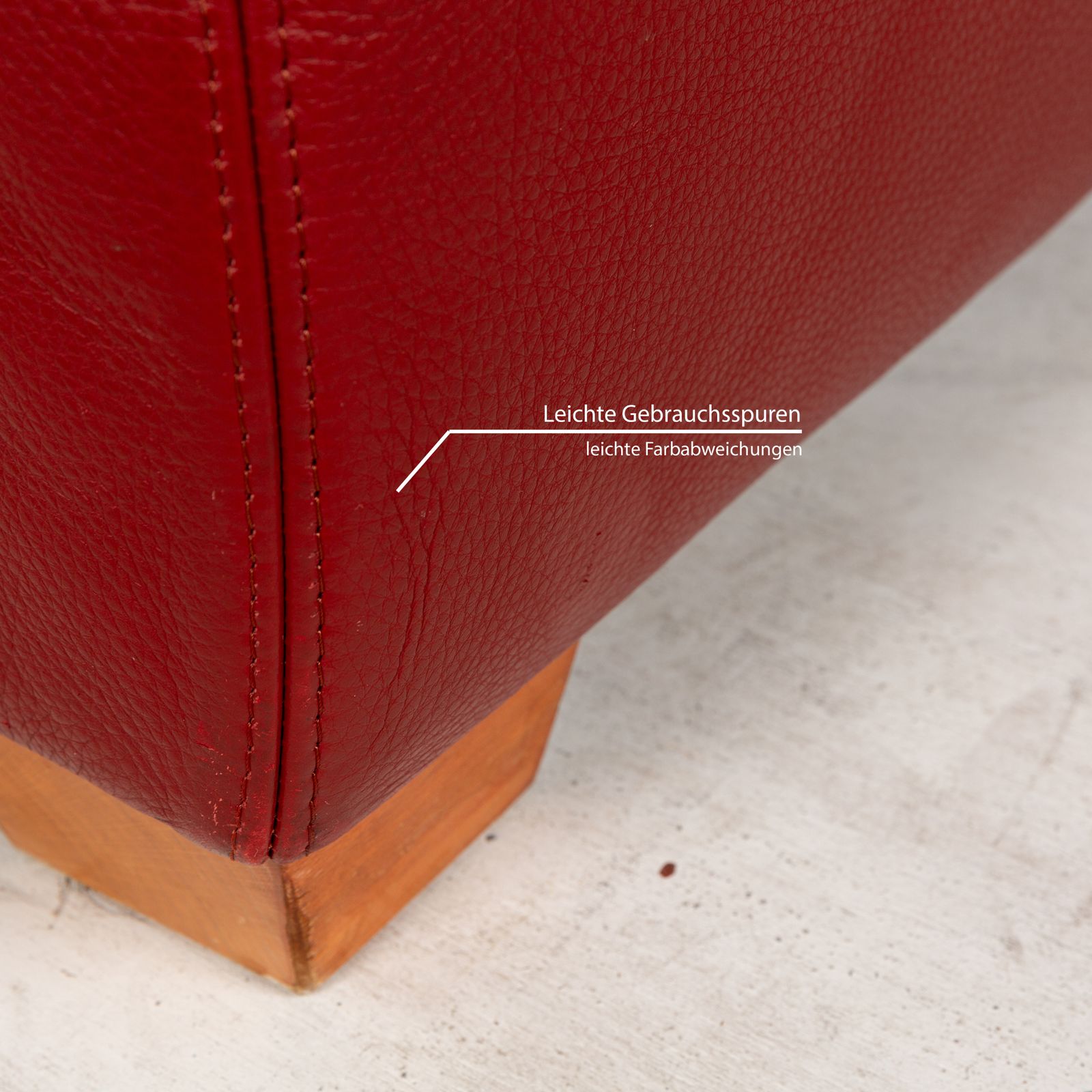 Christine Kröncke Leather Lounger Red photo 1743.0