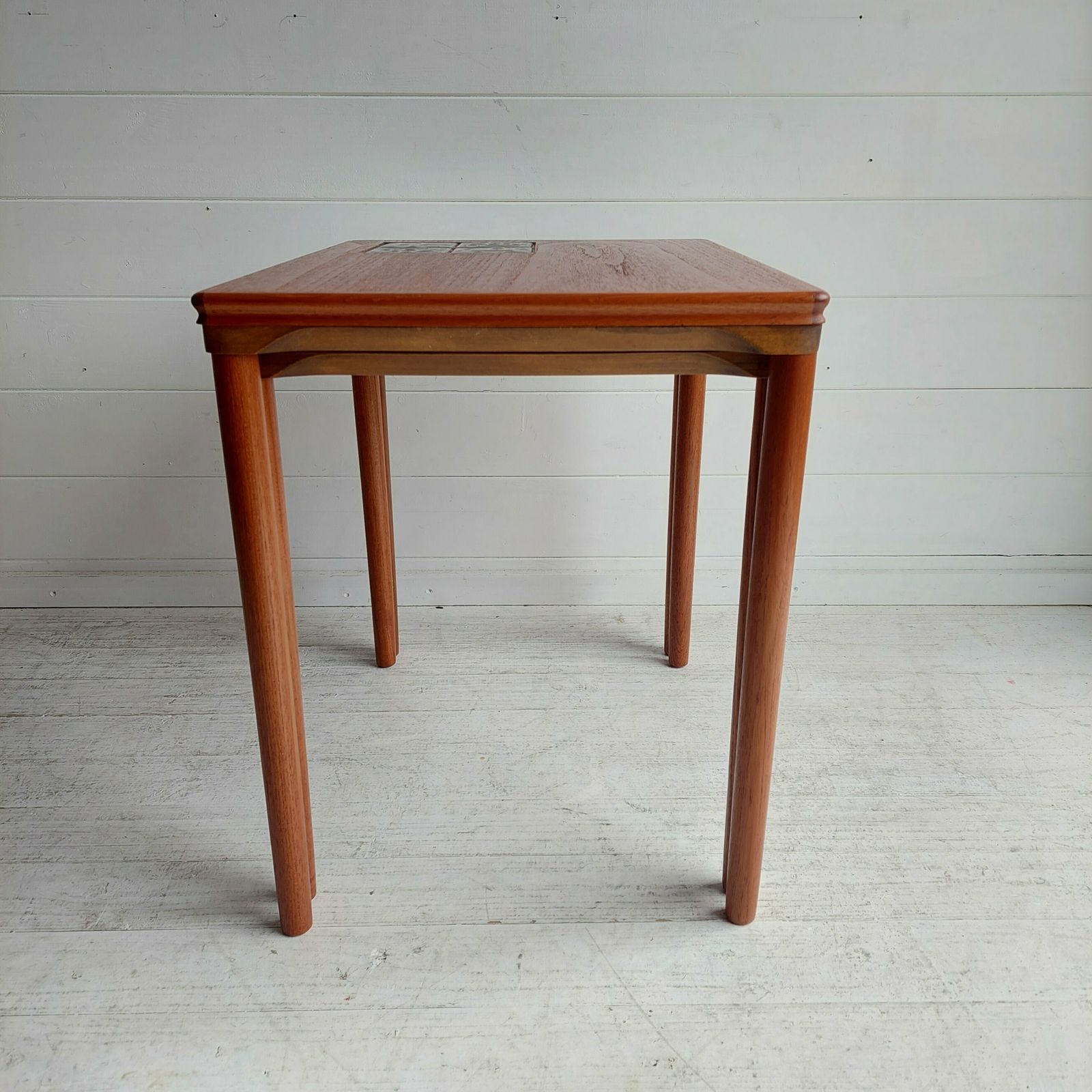 photo vintage Mid Century Danish Teak Nest Of Tables E. W. Bach For Møbelfabrikken Toften 1960s