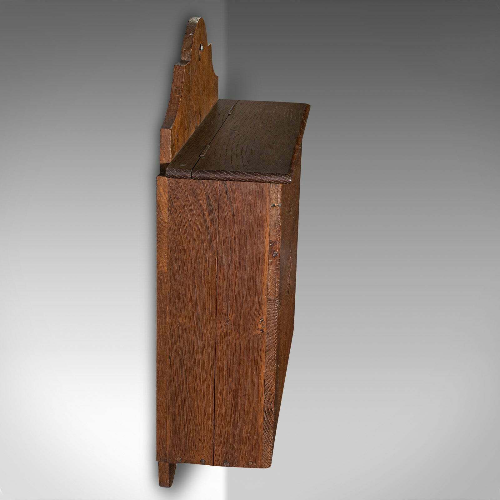 Antique Castle Purser's Requisitions Box, English Oak, Wall Organiser, Victorian photo 1295.0